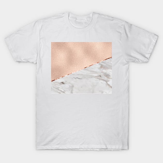 St Tropez rose gold marble T-Shirt by marbleco